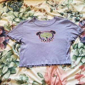 Obey - Spike Collared Dog Crop Top (Size L)